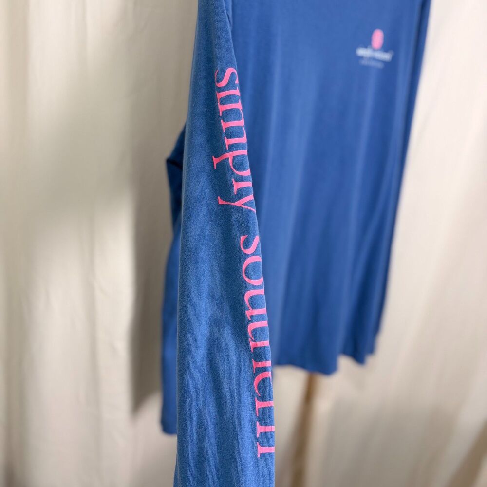 Simply Southern Dukes Mayonnaise Shirt Blue Long Sleeve Large Tomato Sandwich - Picture 5 of 9